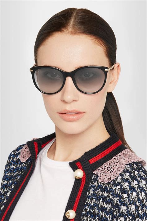 gucci cat-eye gold-tone and acetate sunglasses|luxury designer sunglasses cat eye.